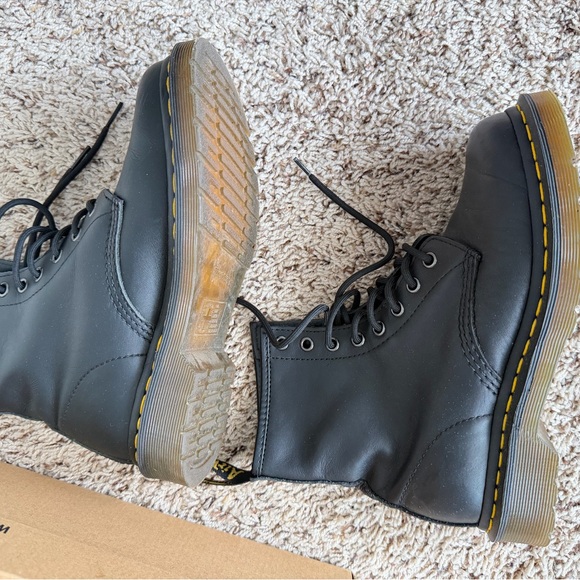 Dr. Martens Black Boots with Yellow Stitching - Picture 3 of 6